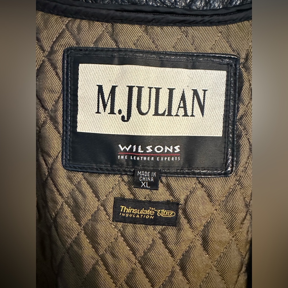 **SOLD** Mens Wilsons M. Julian Leather Jacket with Thinsulate Insulation - Picture 9 of 16